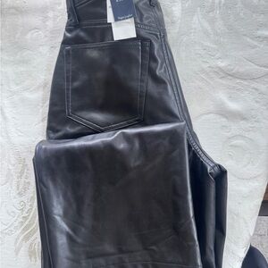 Abercrombie & Fitch Dark Leather Trousers